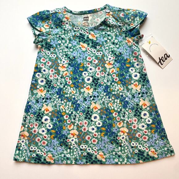 Tea Collection Other - NEW Tea Collection Garden Floral Dress Petal Sleeves